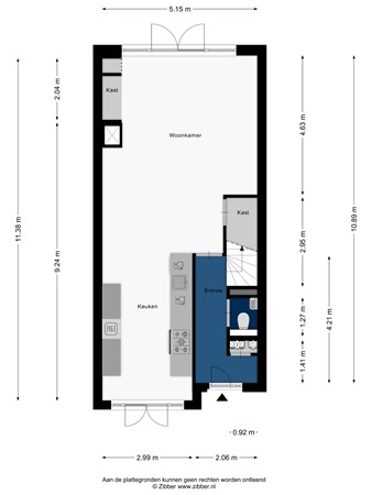 Floorplan - Schoonzicht 28, 2342 CD Oegstgeest